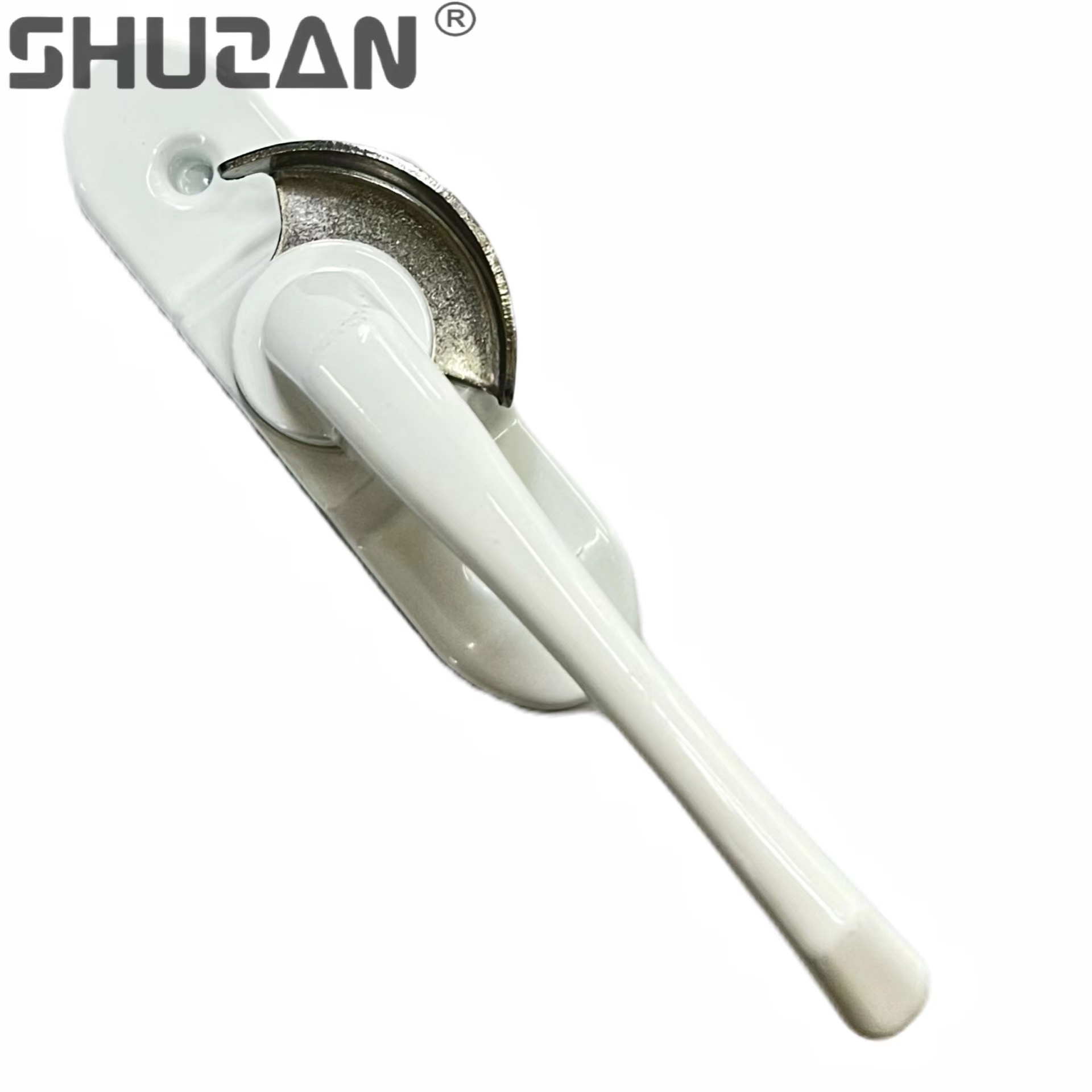 Shuzan brand guarantees thickened aluminum alloy large bidirectional crescent lock, steel window lock, high-strength window accessories, hardware tools, and other hardware tools