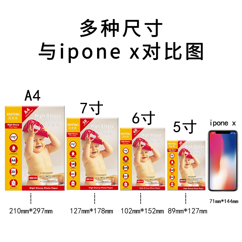 FANTAK 185g high-gloss photo paper, A4 photo paper, inkjet photo printing paper, 20 sheets of photo paper, photo paper, photo paper Application Scenario