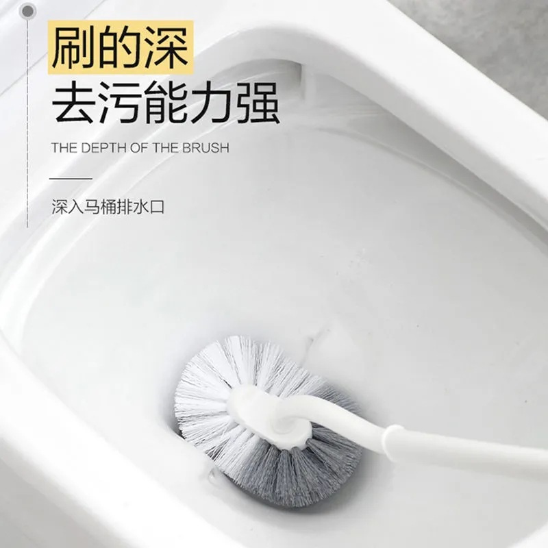 Japanese wall-mounted S-shaped toilet brushes for export Specification image