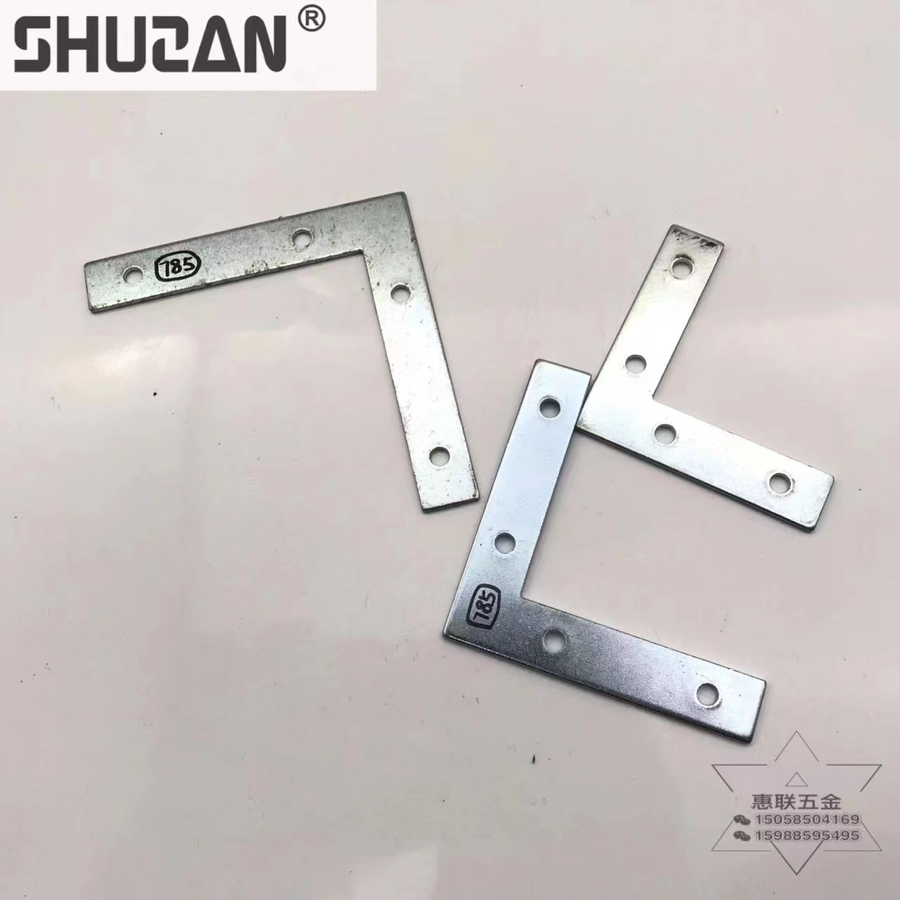 Shuzan XX brand L-shaped Angle iron connection plate, flat Angle code, hardware accessories, reinforcing furniture triangular bracket accessories and tools