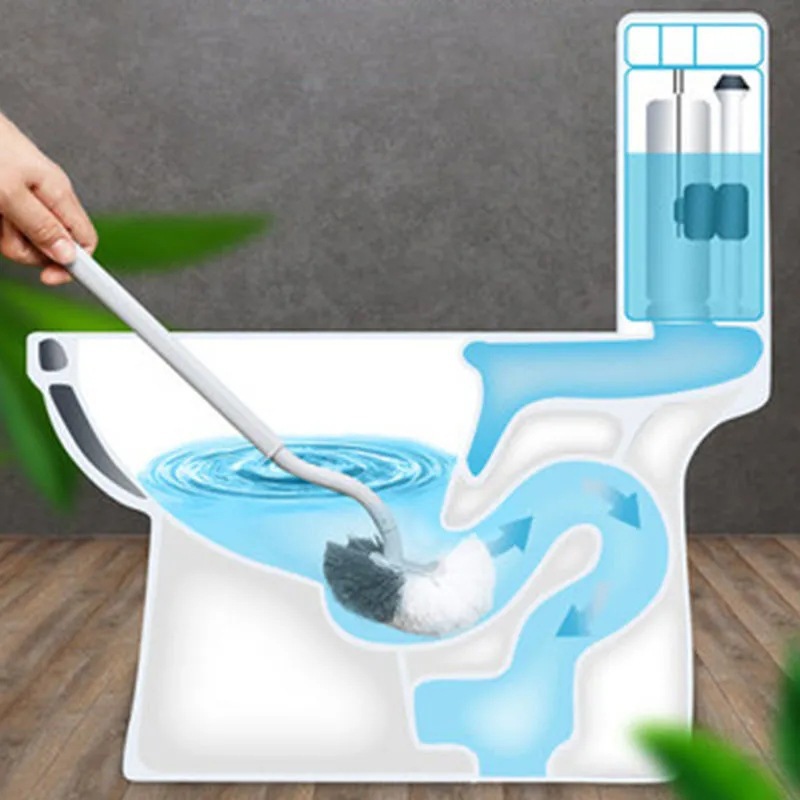 Japanese wall-mounted S-shaped toilet brushes for export