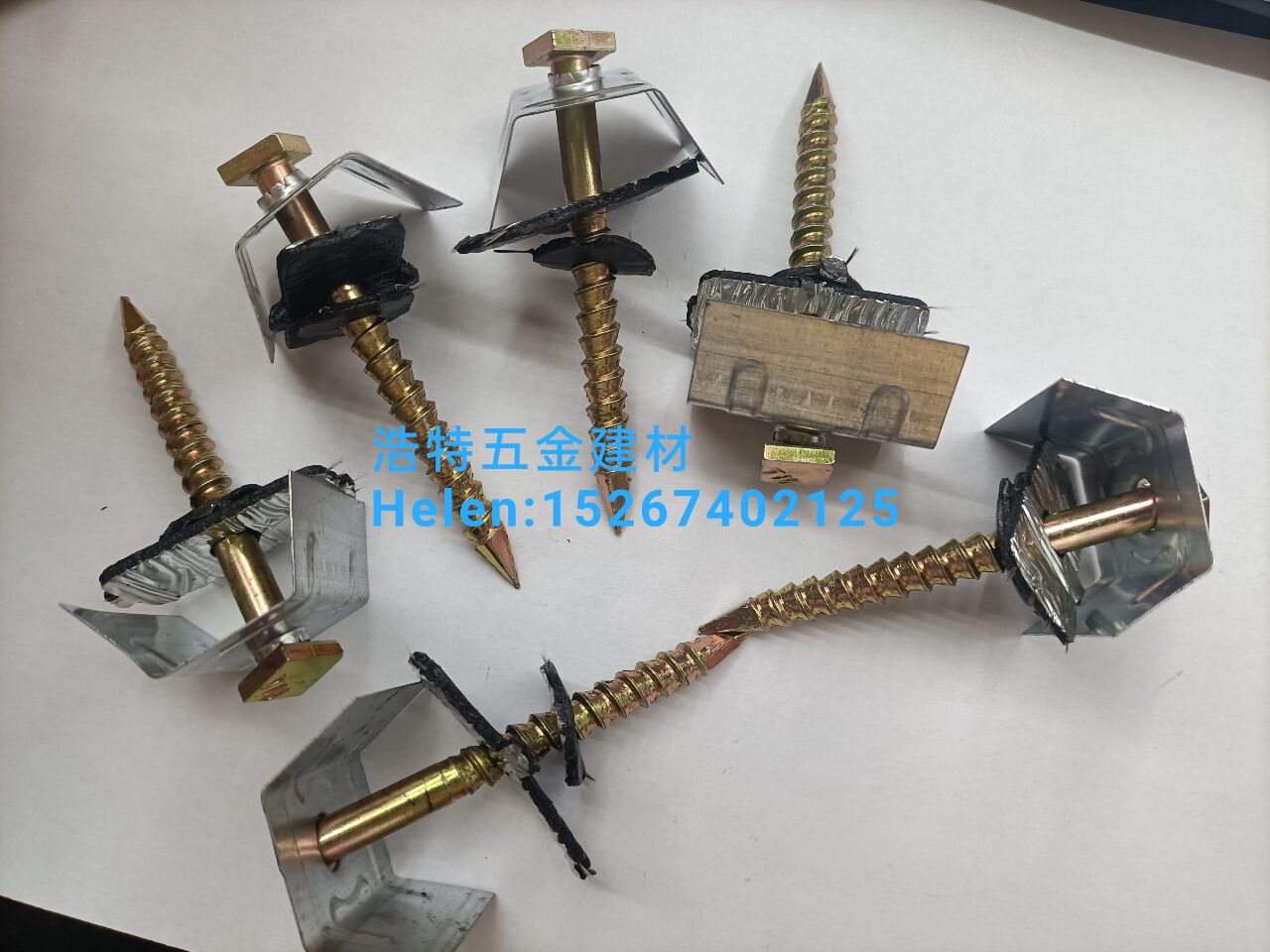 U-shaped roof bolt, saddle roof bolt, square roof bolt, corrugated rod, self-tapping screw, U-shaped roof bolt, color steel tile roof bolt, square head nail Specification image