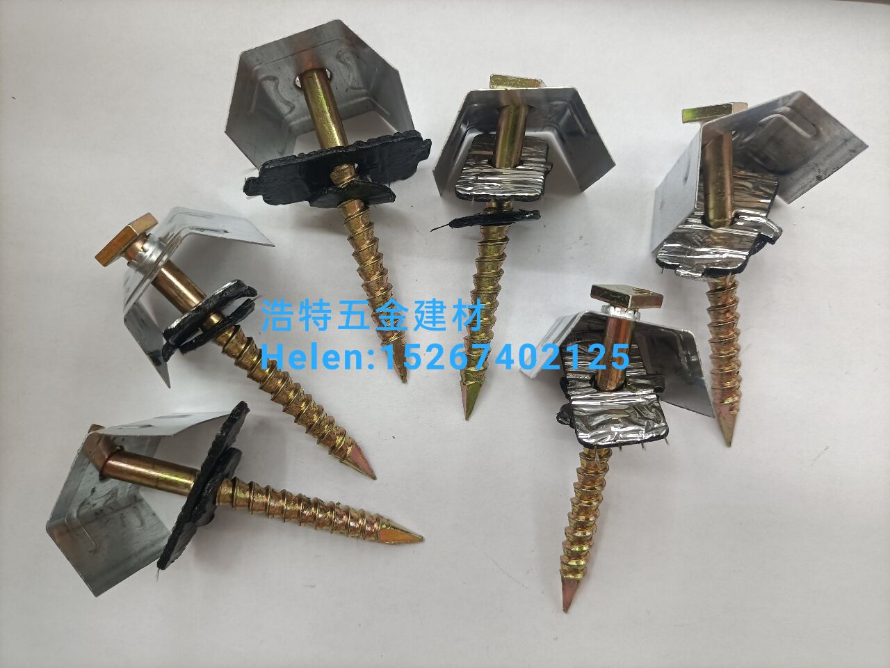 U-shaped roof bolt, saddle roof bolt, square roof bolt, corrugated rod, self-tapping screw, U-shaped roof bolt, color steel tile roof bolt, square head roof bolt Specification image