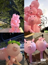 厂家批发 PVC纯色充气猪头棒儿童充气玩具 充气玩具 地摊卡通玩具 猪猪气球