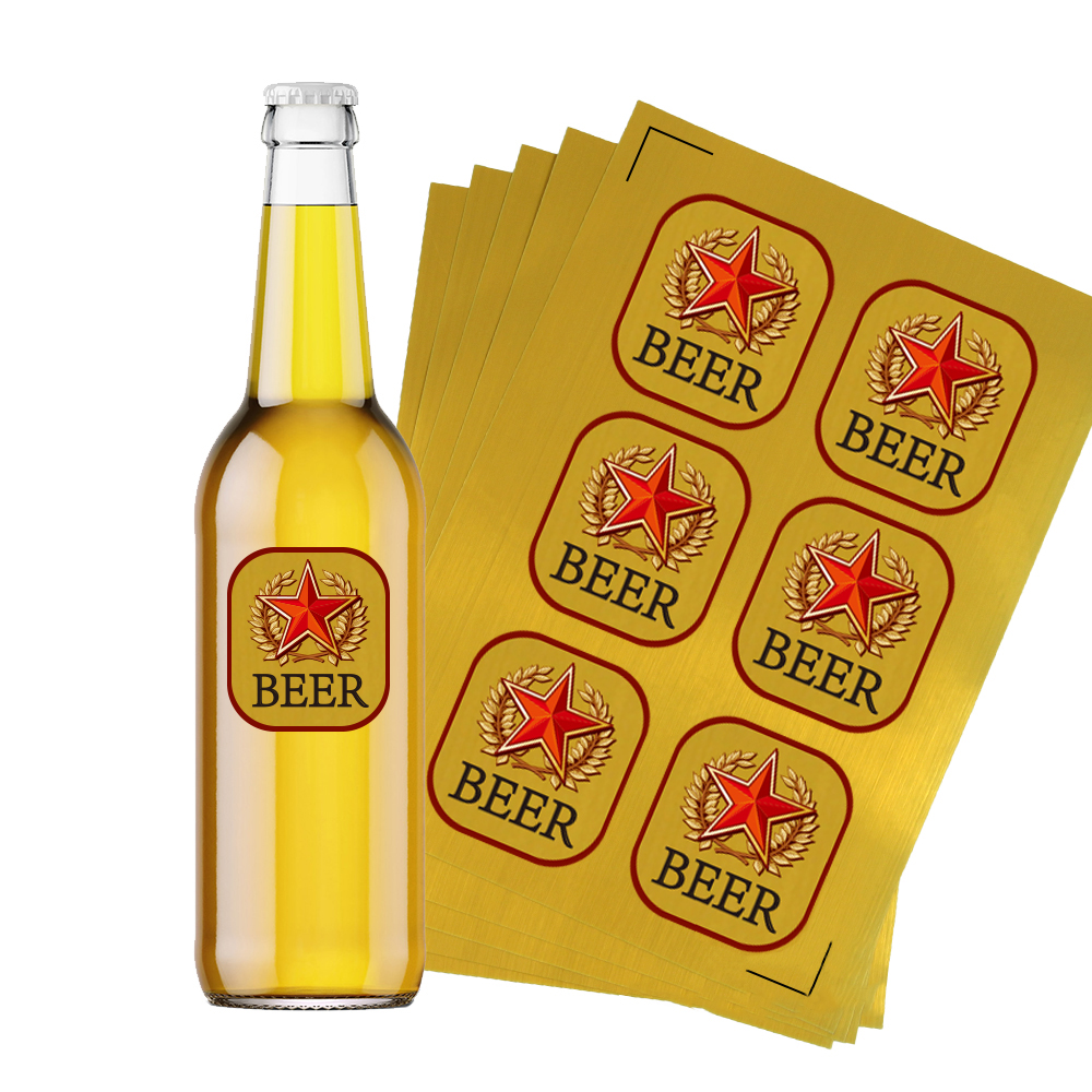 YESION inkjet matte gold PET printing film is tear-resistant, waterproof and oil-proof. 20 A4 matte silver stickers, self-adhesive labels, matte gold and matte silver printing paper Item Picture