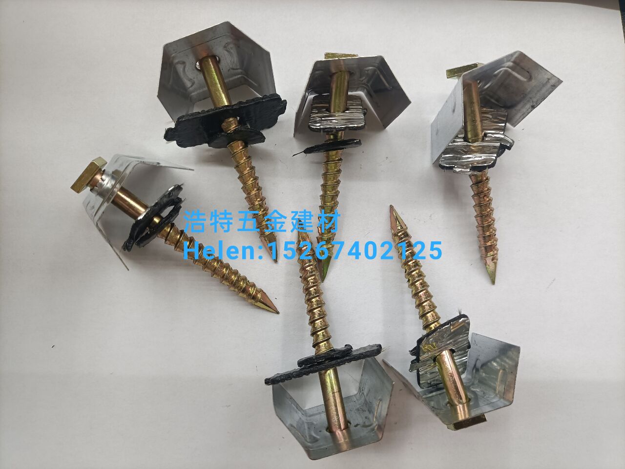 U-shaped roof bolt, saddle roof bolt, square roof bolt, roof bolt, color steel tile, roof bolt, square head nail, corrugated rod, self-tapping screw details Picture