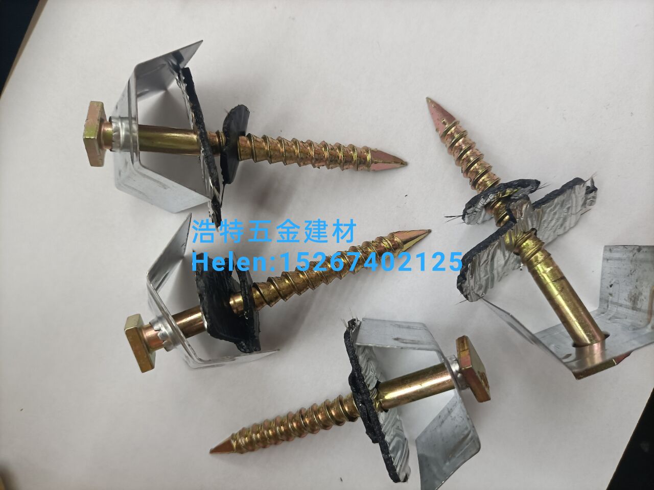 U-shaped pad yellow nail, saddle pad yellow nail, square yellow nail, U-shaped pad nail, corrugated rod self-tapping screw, roof bolt, color steel tile nail, roof nail, square head nail Specification image