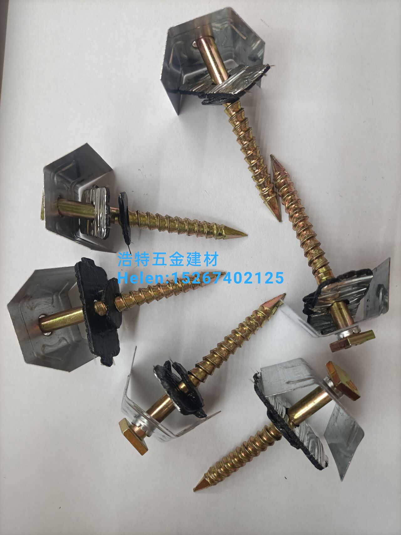 U-shaped cushion yellow nails, saddle cushion yellow nails, square yellow screws, self-tapping screws, U-shaped cushion nails, corrugated rods, roof bolt, color steel tile nails, roof nails, square head nails Item Picture