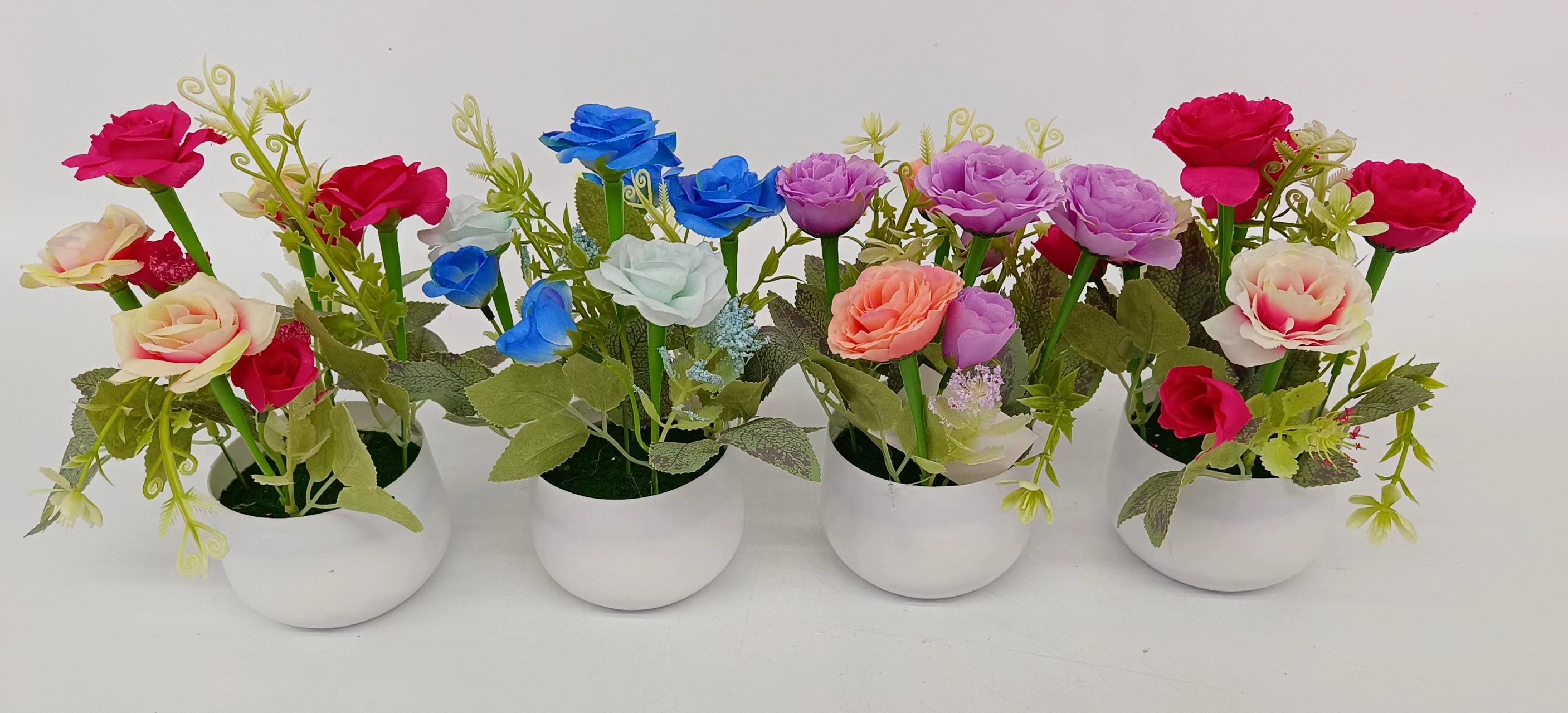 仿真花假花盆景塑料盆小花客厅餐厅书房等摆件品