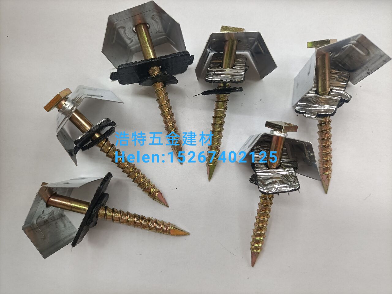 U-shaped pad yellow nail, saddle pad yellow nail, square yellow nut, corrugated rod self-tapping screw, roof nail, square head nail, U-pad nail, roof bolt, color steel tile nail Item Picture