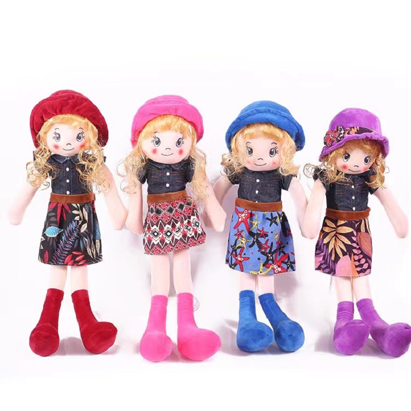 45cm-80cm dolls, plush toys, stuffed dolls, and cloth dolls are available for wholesale at low prices in Yiwu factory. Any style can be customized details Picture