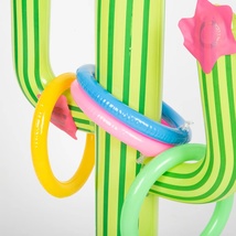源头厂家直销PVC充气仙人掌套圈玩具 厂家直供跨境儿童互动游戏玩具