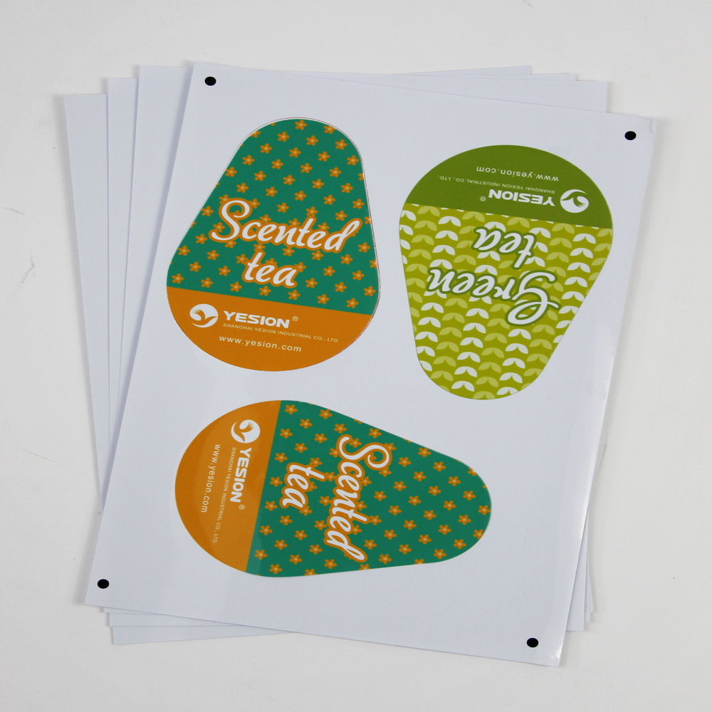 YESION inkjet milky white PP printing film is tear-resistant, waterproof and oil-proof. 20 A4 milky white stickers, self-adhesive labels, milky white printing paper Specification image