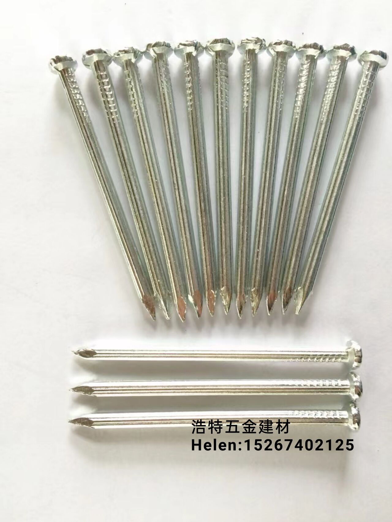 Straight-grained cement nails, cement steel nails, galvanized cement nails, twill cement nails, galvanized cement hard high-strength cement nails, black cement nails, steel nails, blackened cement nails details Picture