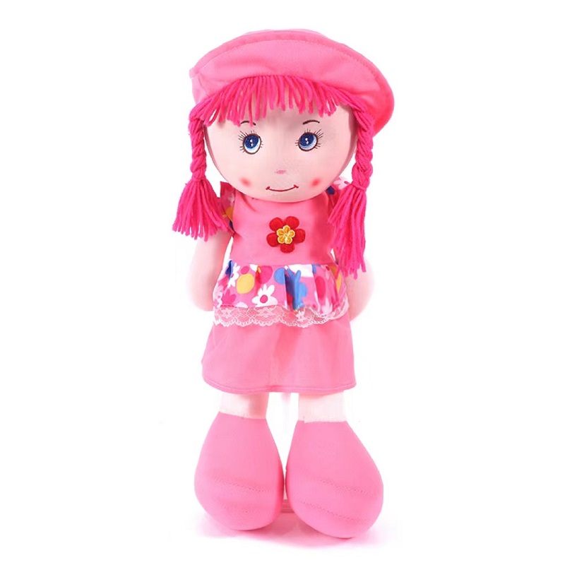 50cm flower dolls, plush toys, stuffed dolls, and cloth dolls are available for wholesale at low prices in Yiwu factory. Any style can be customized and comes with music