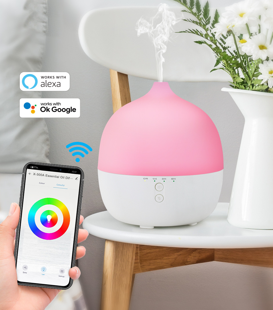 The new smart aroma diffuser features an intelligent doodle APP, an aroma diffuser, a night light, a humidifier, an air purifier and an aroma diffuser details Picture