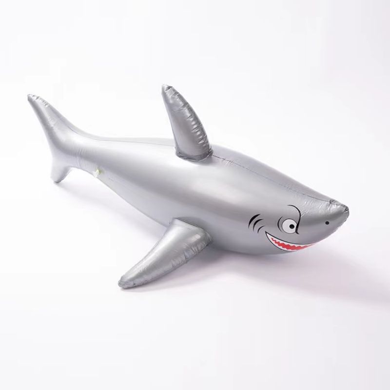热销 环保PVC充气鲨鱼充气仿真动物吹气舞池装扮玩具源头厂家直销详情图1