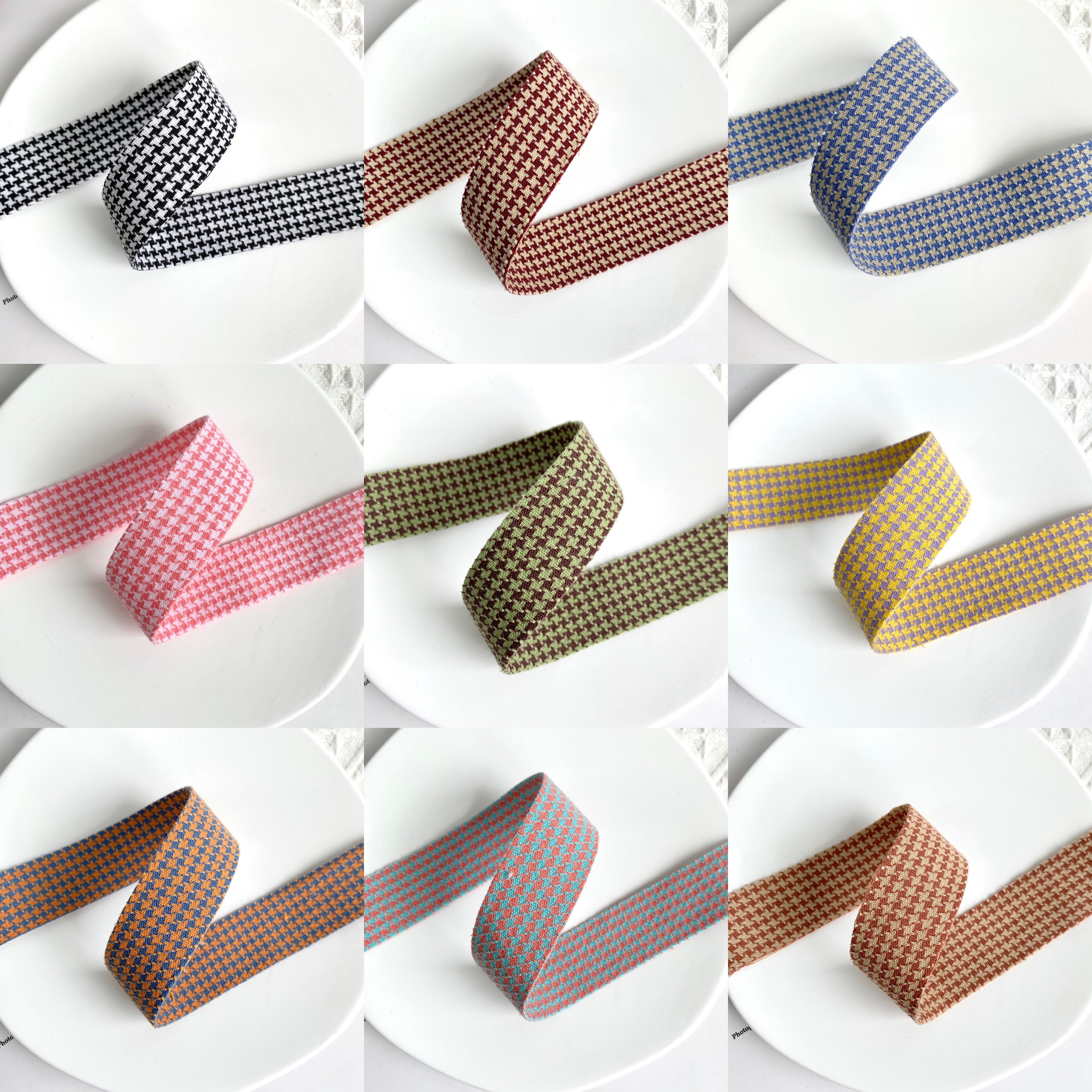 Jianjian Fashion Two-color checkered hair accessories, clothing accessories Item Picture