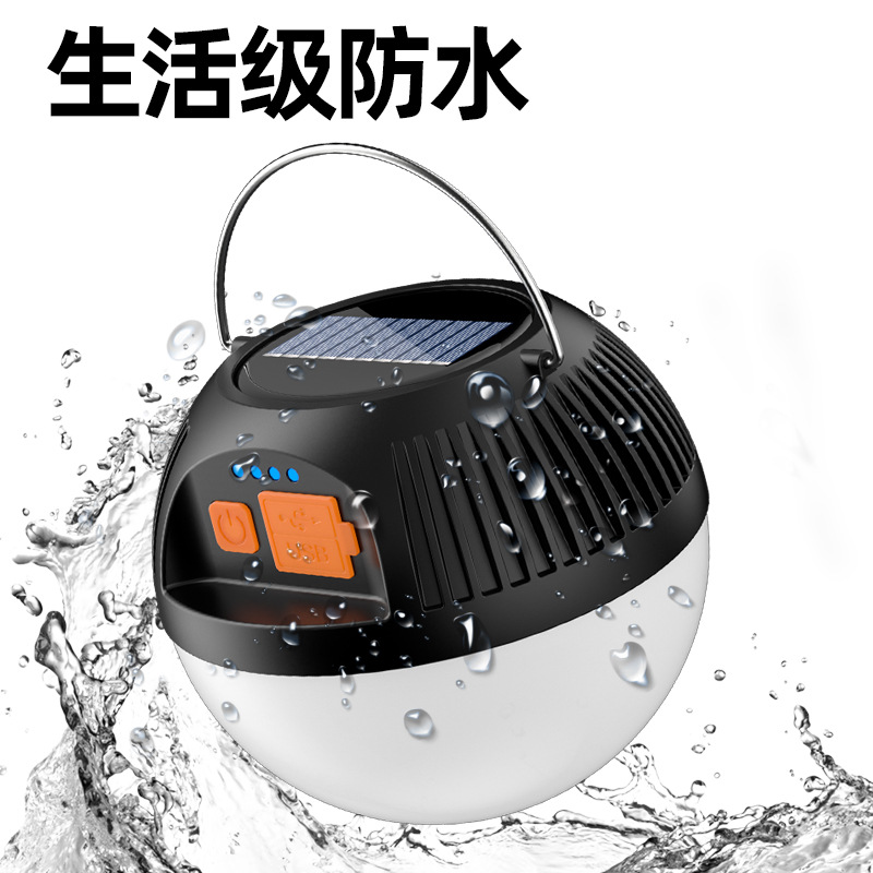 新款LED露营灯多功能太阳能户外照明 Type-C充电便携帐篷野营灯