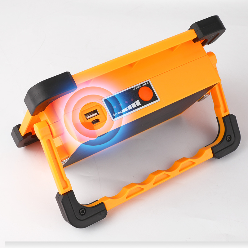 New LED high-brightness solar floodlight, USB charging, mobile and portable, strong magnetic adsorption emergency lighting handheld lamp details Picture