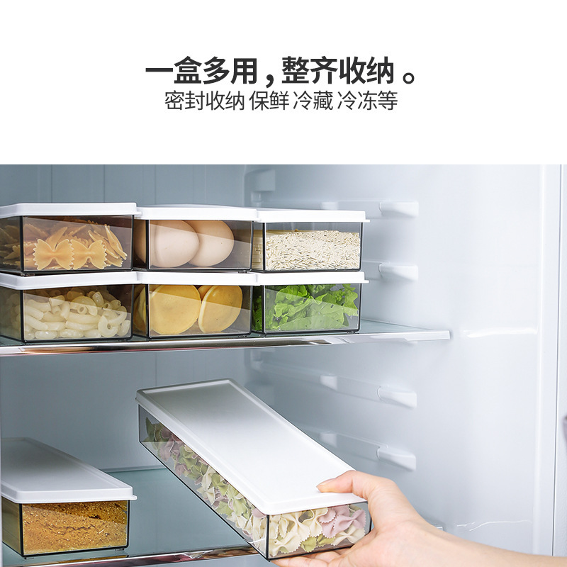 1100ml rectangular transparent food storage box for household kitchen refrigerators Specification image