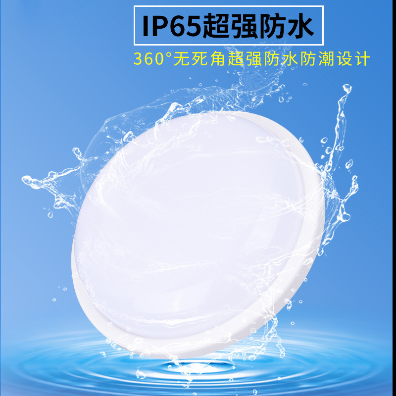 Wholesale of led moisture-proof lamps for three-proof outdoor courtyard, balcony and corridor human-sensing sound and light controlled ceiling lamps