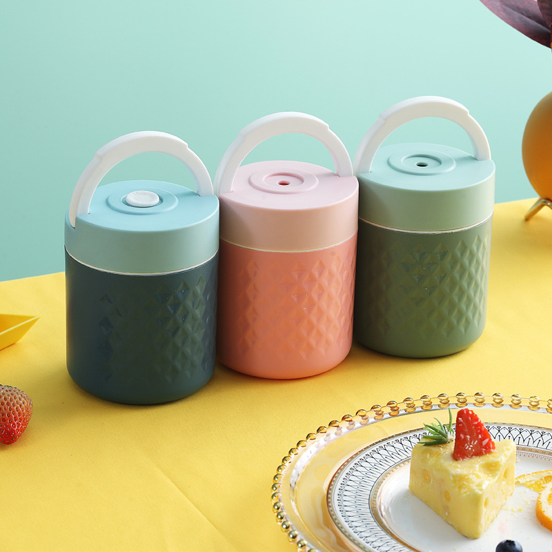 500ml portable plastic stainless steel breakfast cup details Picture