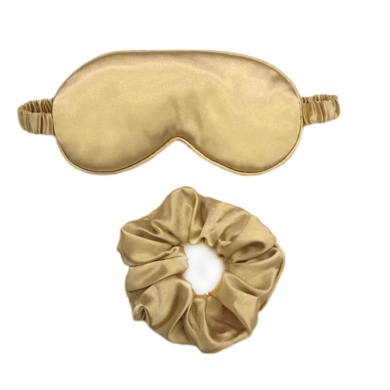 仿真丝眼罩/眼罩4件套/色丁布眼罩细节图