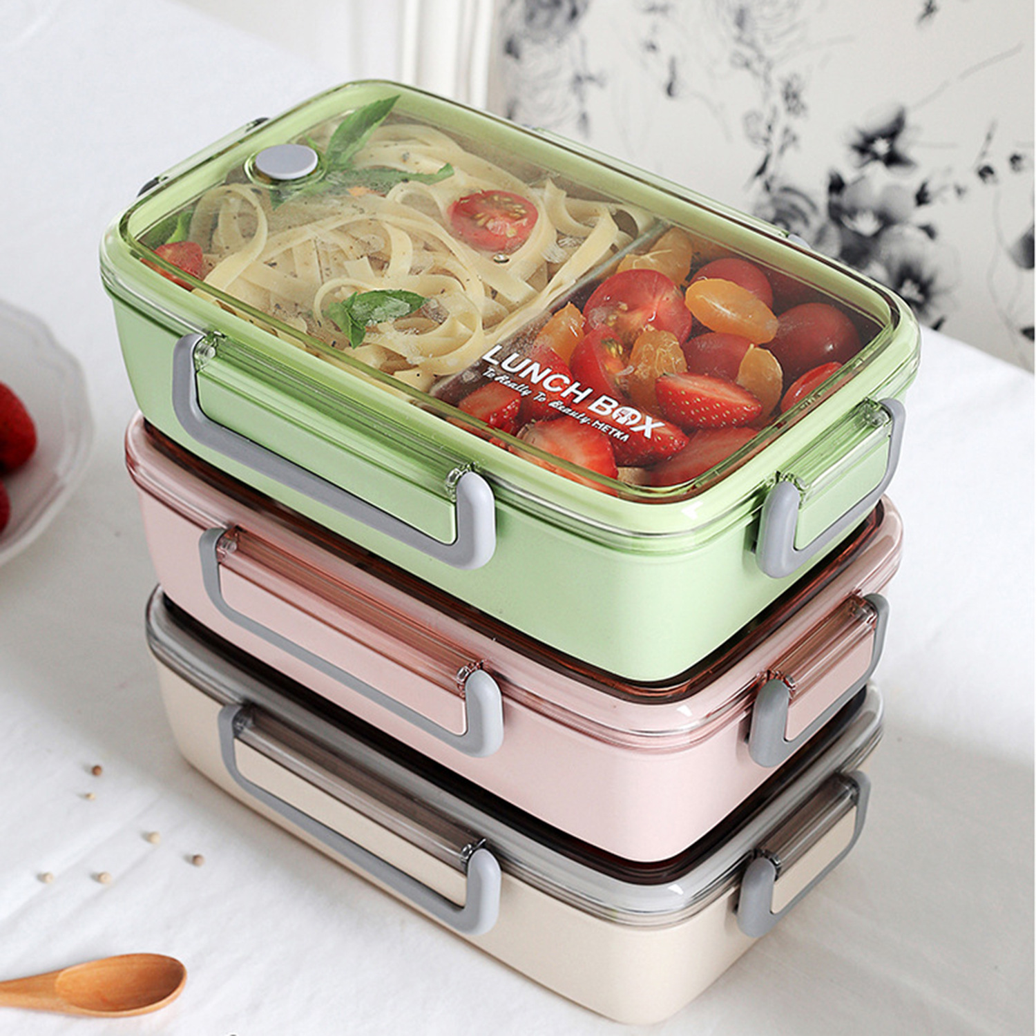 Plastic insulated lunch box details Picture