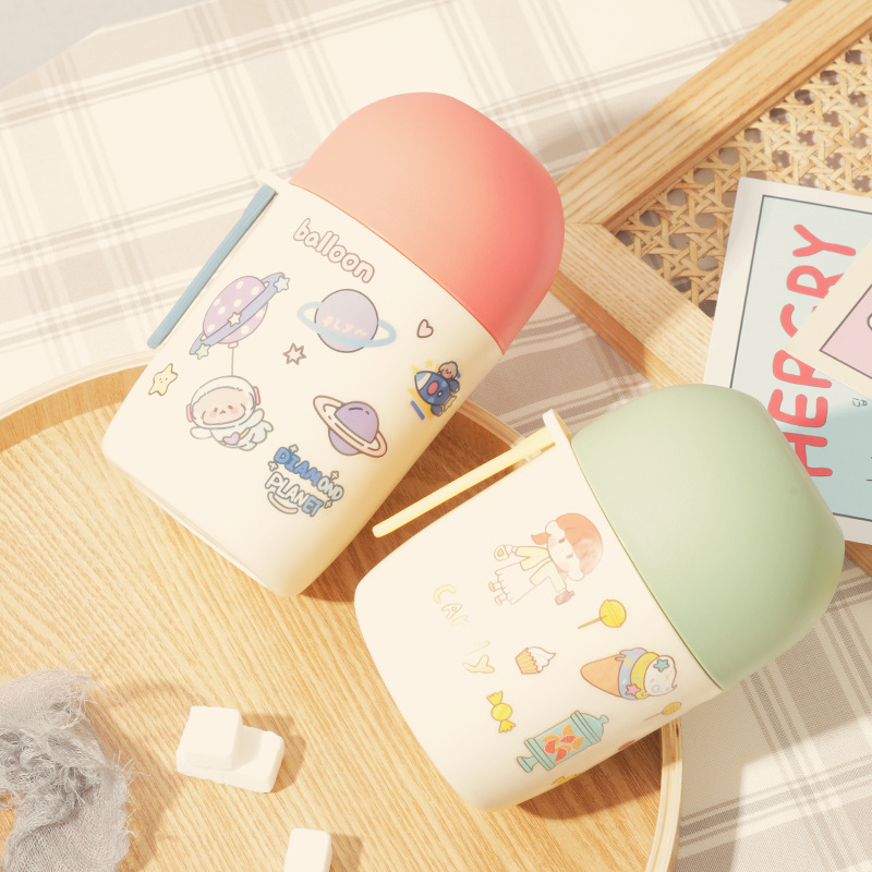 580ml plastic stainless steel water cup details Picture