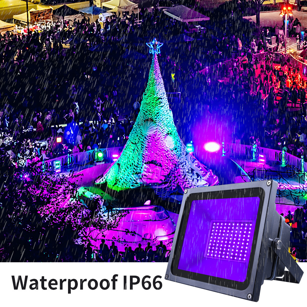 LED purple light floodlight, KTV, bar, haunted house, UV fluorescent curing lamp, outdoor and indoor, waterproof IP66 details Picture