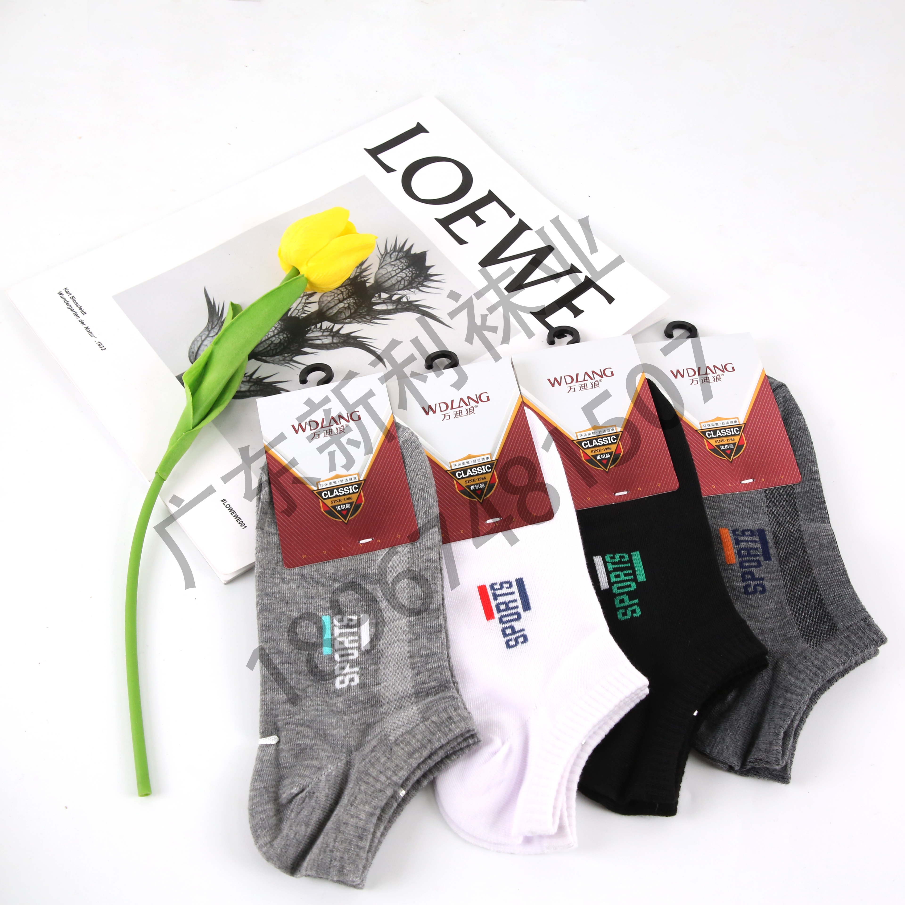 Wholesale of 2022 new factory direct sales 12 pairs of breathable men's and women's socks, versatile and comfortable invisible socks and short socks Specification image