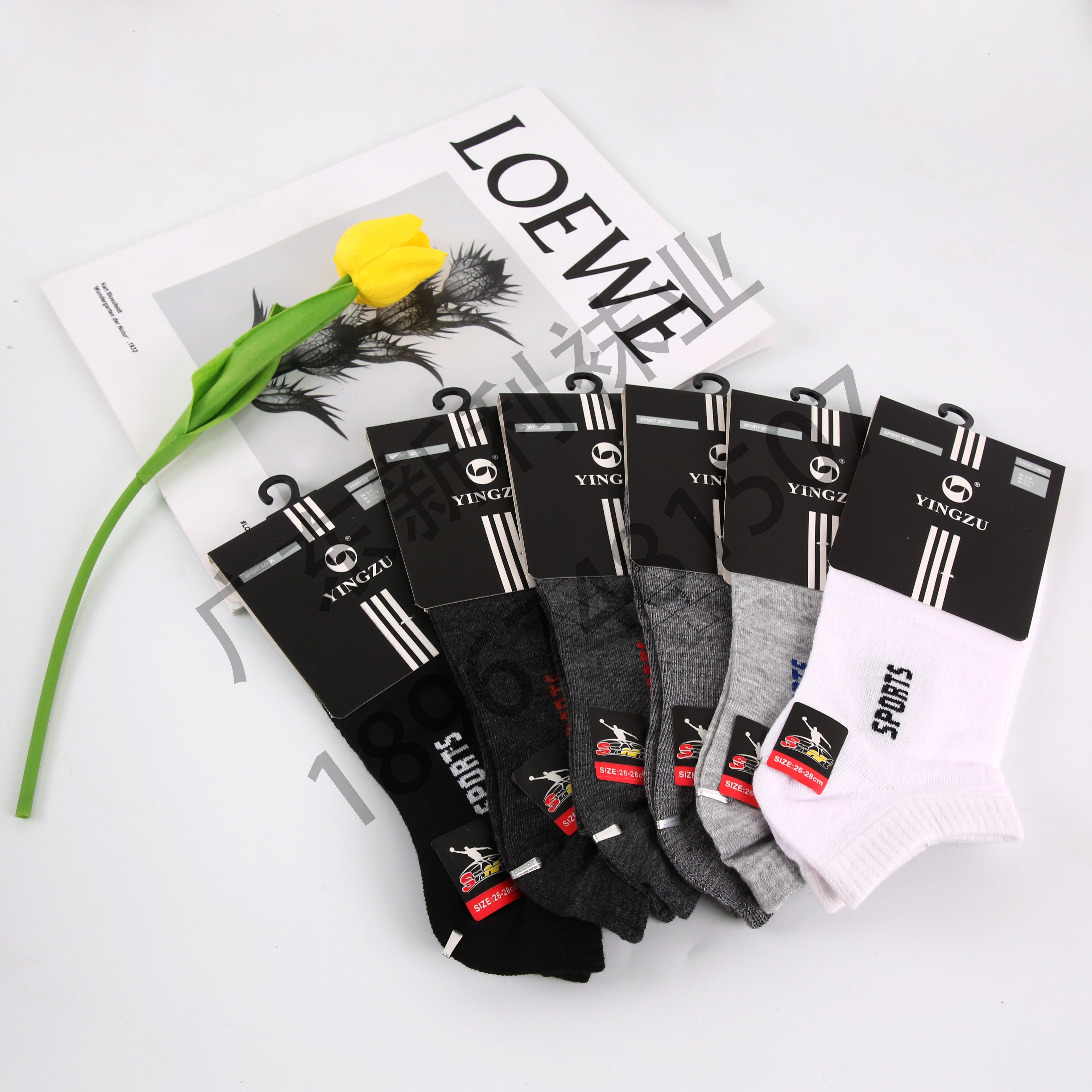 2022 New factory direct sales 12 pairs of breathable men's and women's socks, versatile and comfortable letter socks and short socks wholesale Specification image