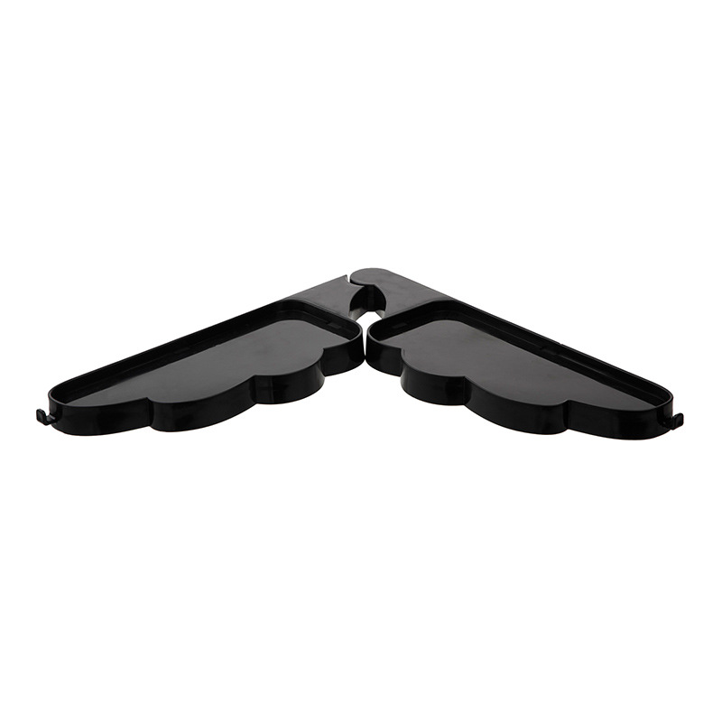 Wing-shaped corner storage rack without drilling