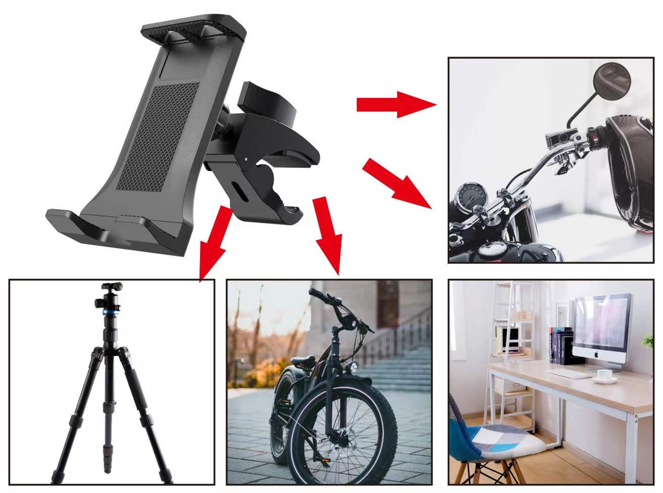 Universal stand and navigation frame for motorcycles, bicycles, mobile phones and tablets detail image 6