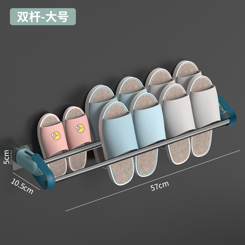 Bathroom retractable shoe rack without drilling holes