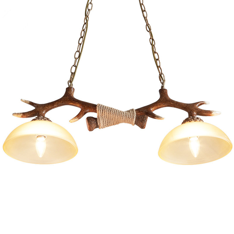 American country chandelier, personalized antique creative glass antler chandelier for living room and dining room. Antler chandelier