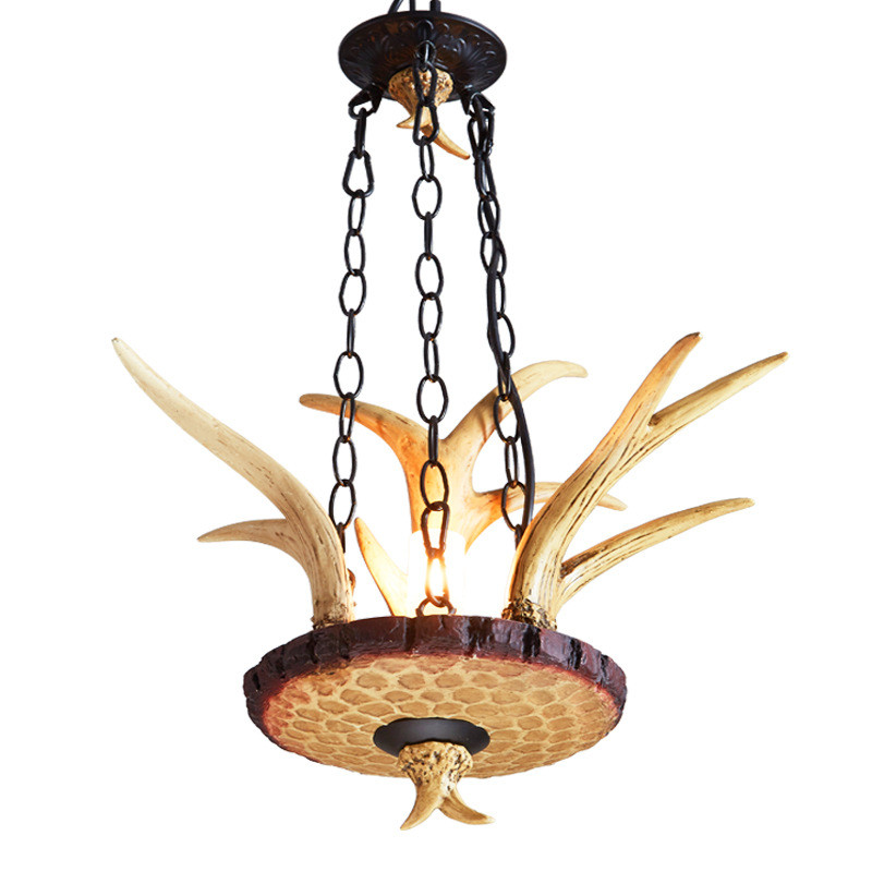 American country antler lamps, restaurant bar counter, corridor, entrance hall, homestay, villa, retro antler chandelier