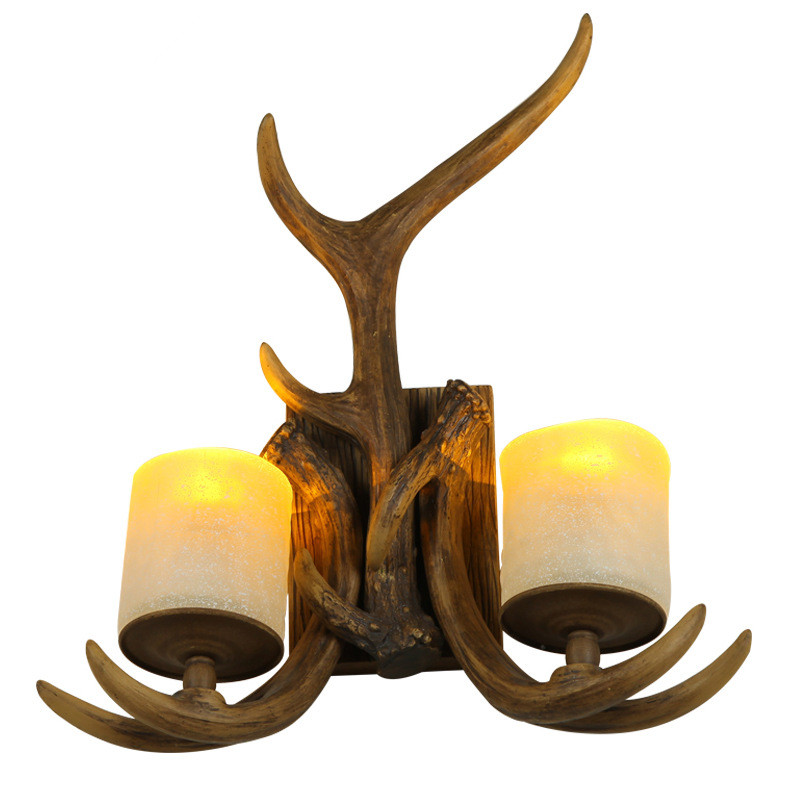 American-style antler lamps for living rooms, dining rooms, bedrooms, balconies, homestays, clubs, villas, coffee shops, and antler wall lamps