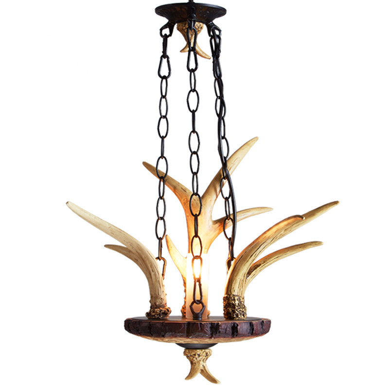 American country antler lamps, restaurant bar counter, corridor, entrance hall, homestay, villa, retro antler chandelier Specification image