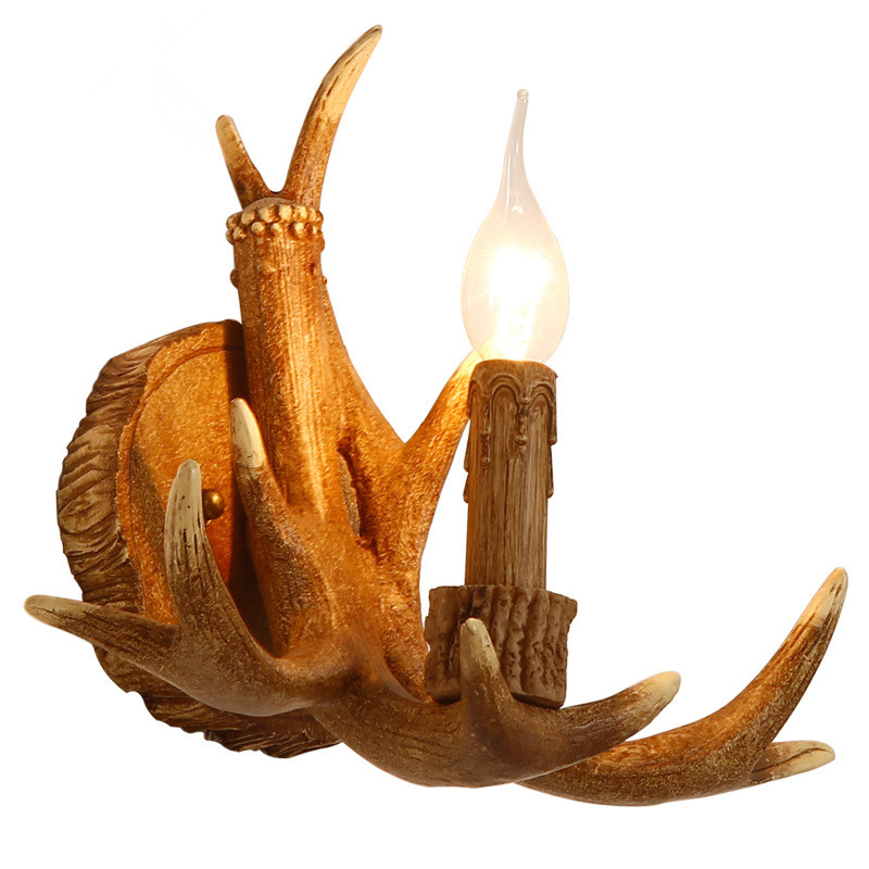 American-style wall lamps for restaurants, corridors, balconies, homestays, villas, and antler wall lamps