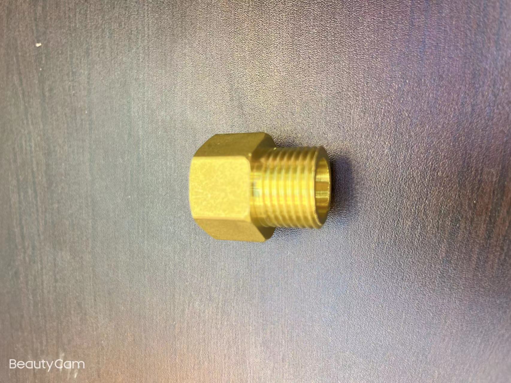 铜配件/内牙配件/内外延长接头白底实物图