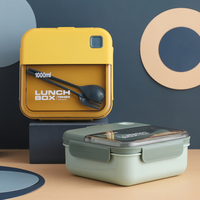 1000ml Morandi single-layer square camera lunch box Application Scenario
