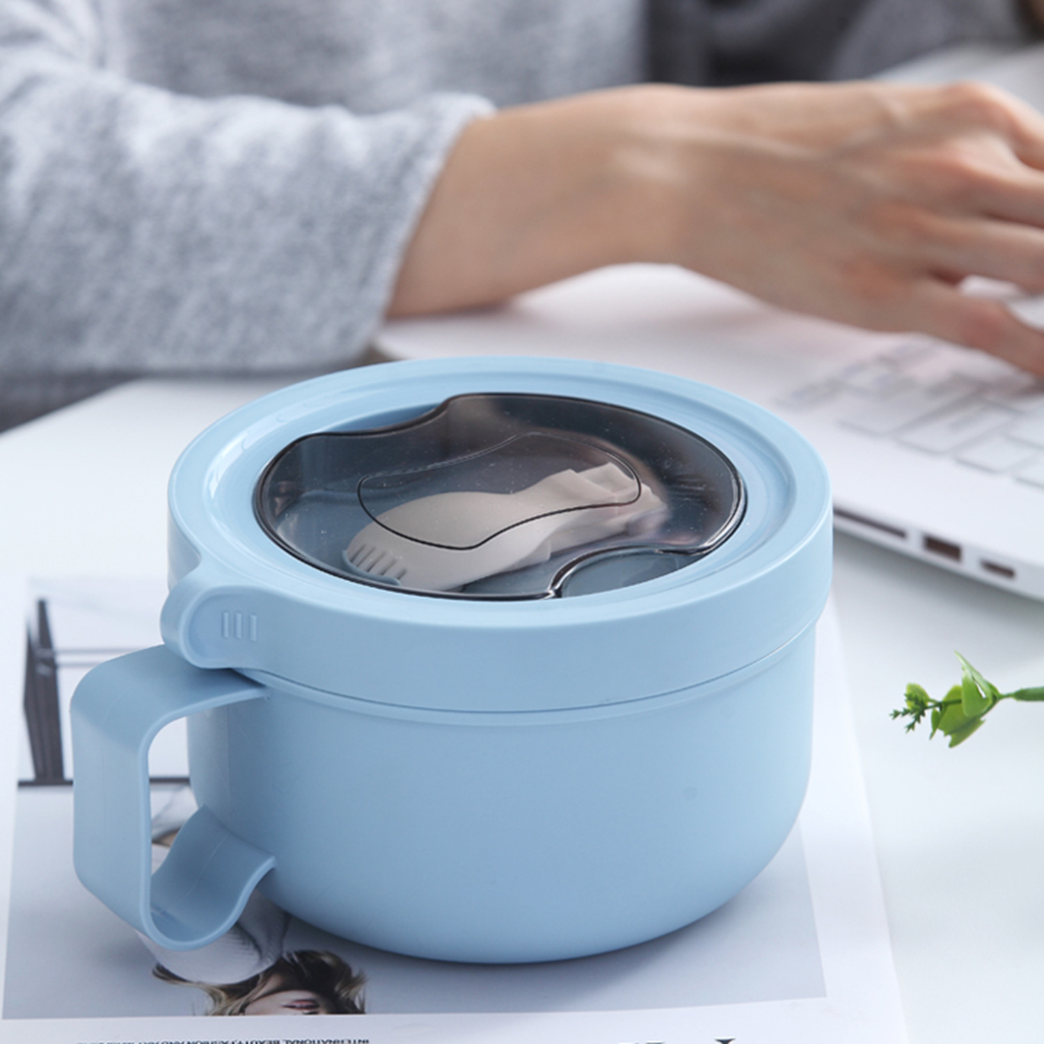 850ml flip-top Japanese bento bowl Application Scenario
