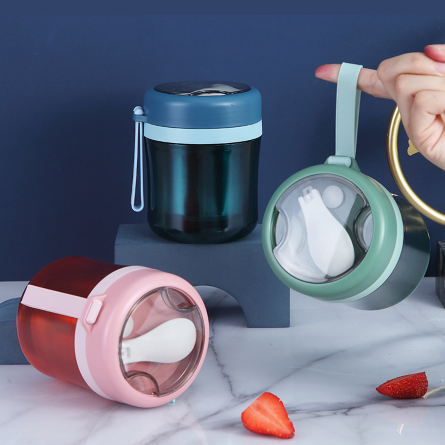 304 stainless steel inner liner detachable, heat-insulating and portable breakfast soup cup