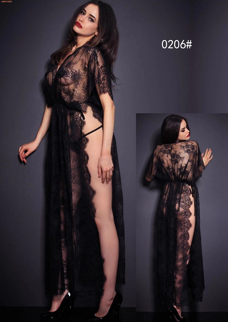 情趣内衣套装舒适情趣长睡裙侧开叉6457详情1