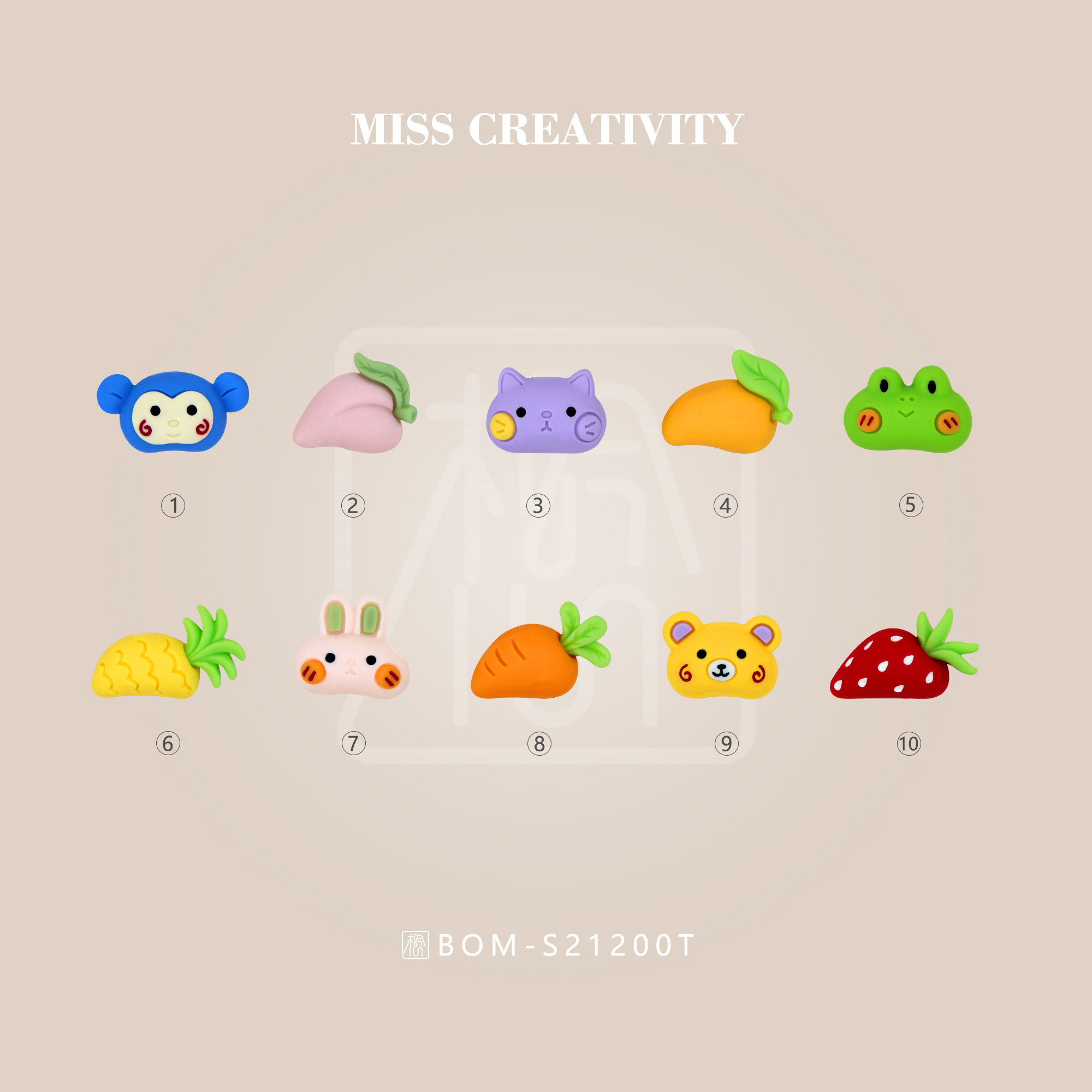 水果树脂工艺品配件想念创意厂家直销DIY手工发绳夹子鞋花手机壳纽扣帽子服装辅料美甲配件冰箱贴头饰车载饰品配件21200