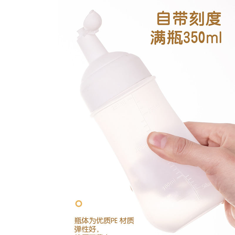 调料瓶挤油瓶白底实物图