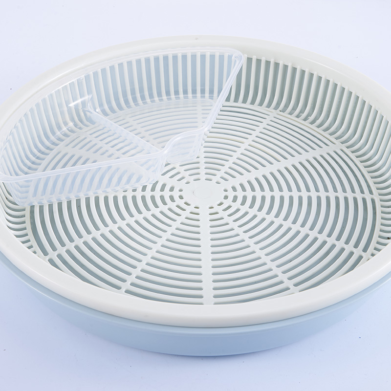Home-use hot pot vegetable and meat round platter, kitchen vegetable washing basket, fruit and vegetable draining plate, draining basket, hot pot platter Application Scenario