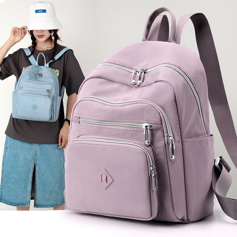 Oxford Cloth backpack for women's fashionable travel, 2022 new style nylon bag, Korean version large capacity student bag, simple and casual computer bag Application Scenario